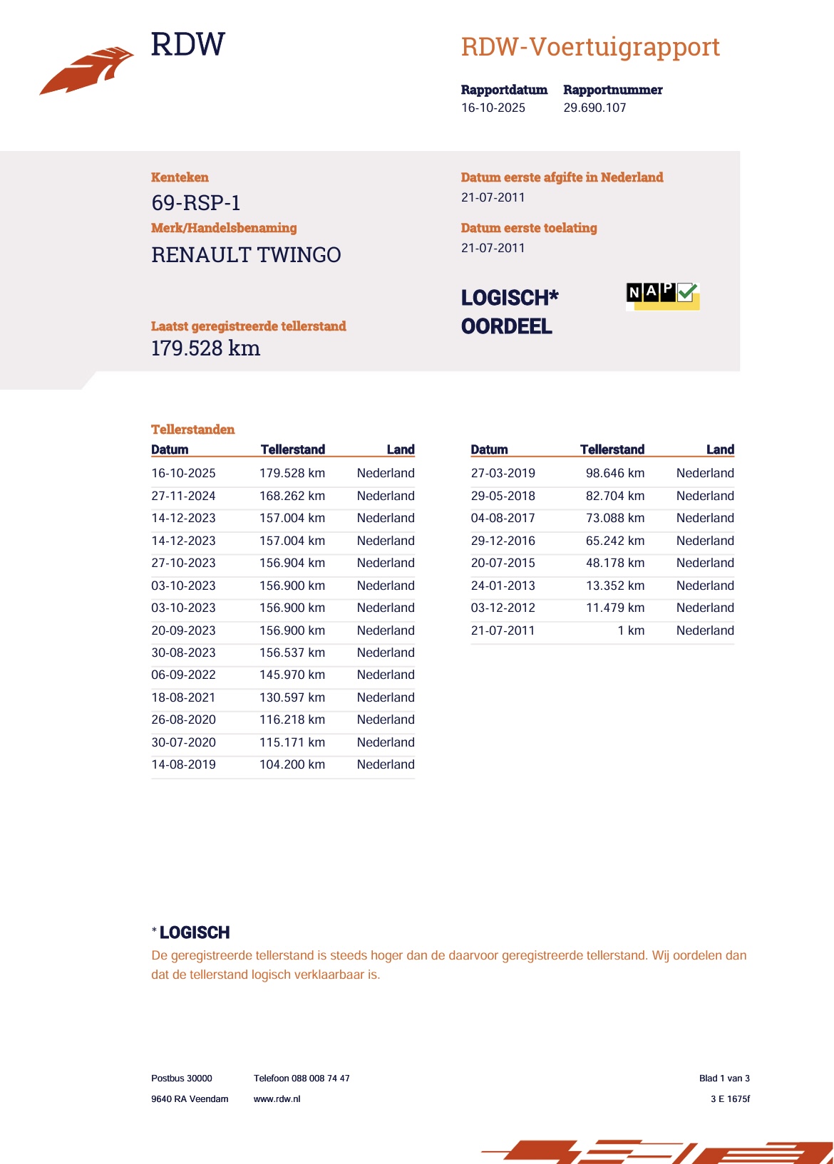 Renault Twingo 1.2 16v Night & Day •Airconditioning / All Season Banden / Cruise Control / Half Leder / Losse Achterstoelen• NIEUWE APK 12-2026!